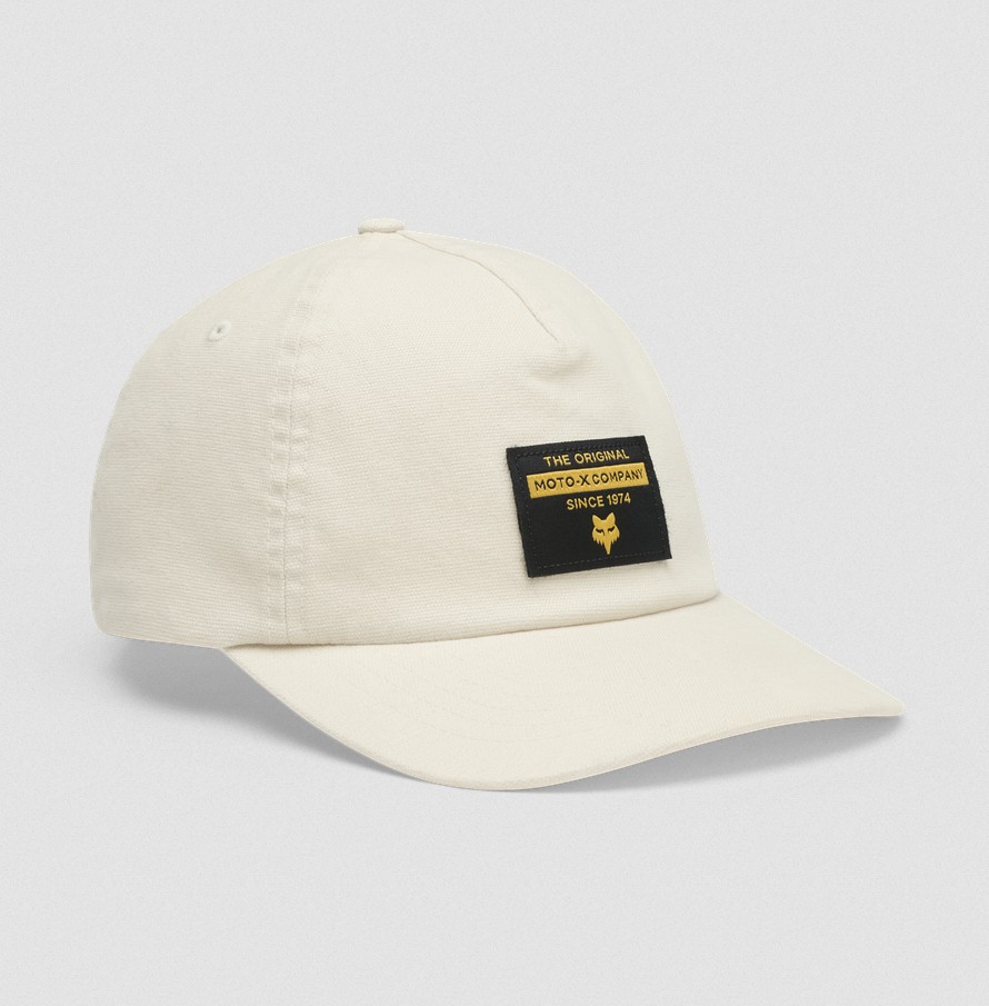 Fox Outline Adjustable Hat Pearl White
