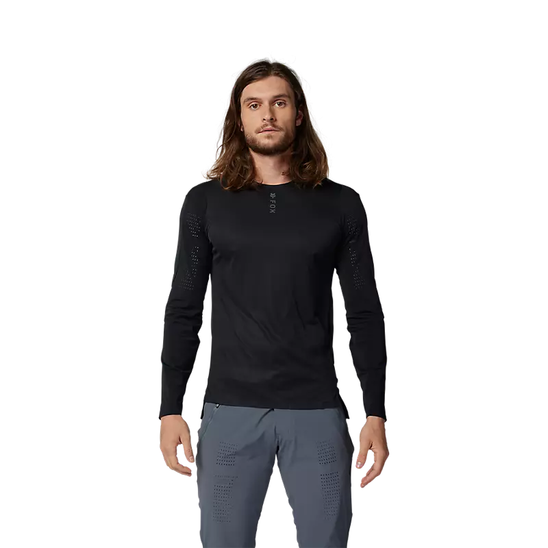 Fox Langärmliges Jersey Flexair Pro Schwarz