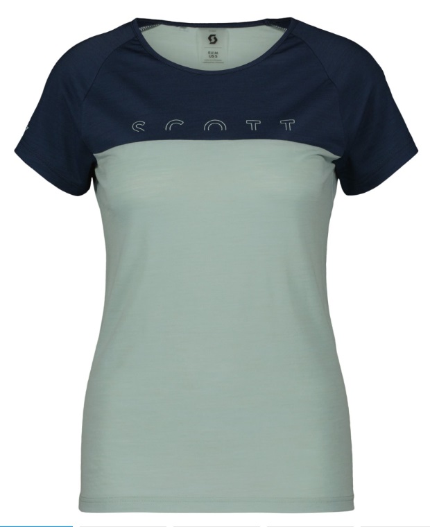 Scott Defined Merino Shirt Damen Metal Blue