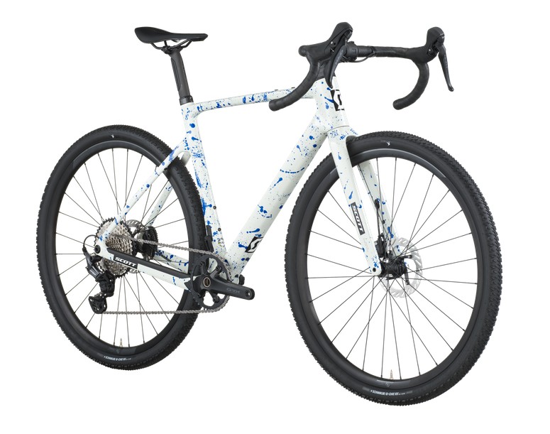 Scott Addict Gravel 30 White Splatter Blue