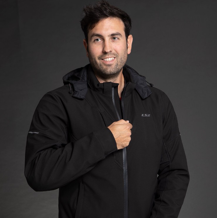 LS2 Bolton Roller Motorrad Jacke Schwarz