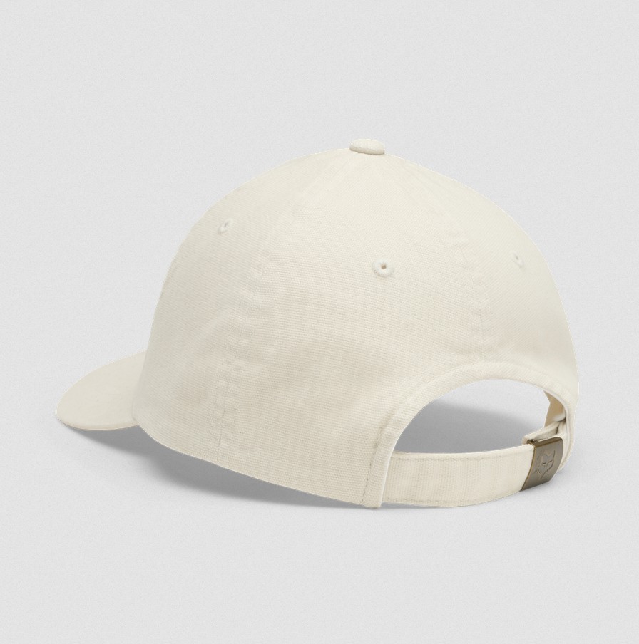 Fox Outline Adjustable Hat Pearl White