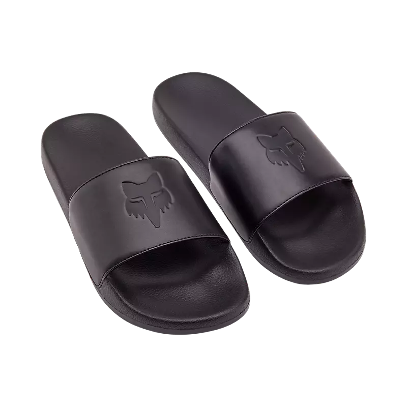 Fox Slide Schlappen Pantoletten Fox Head Schwarz