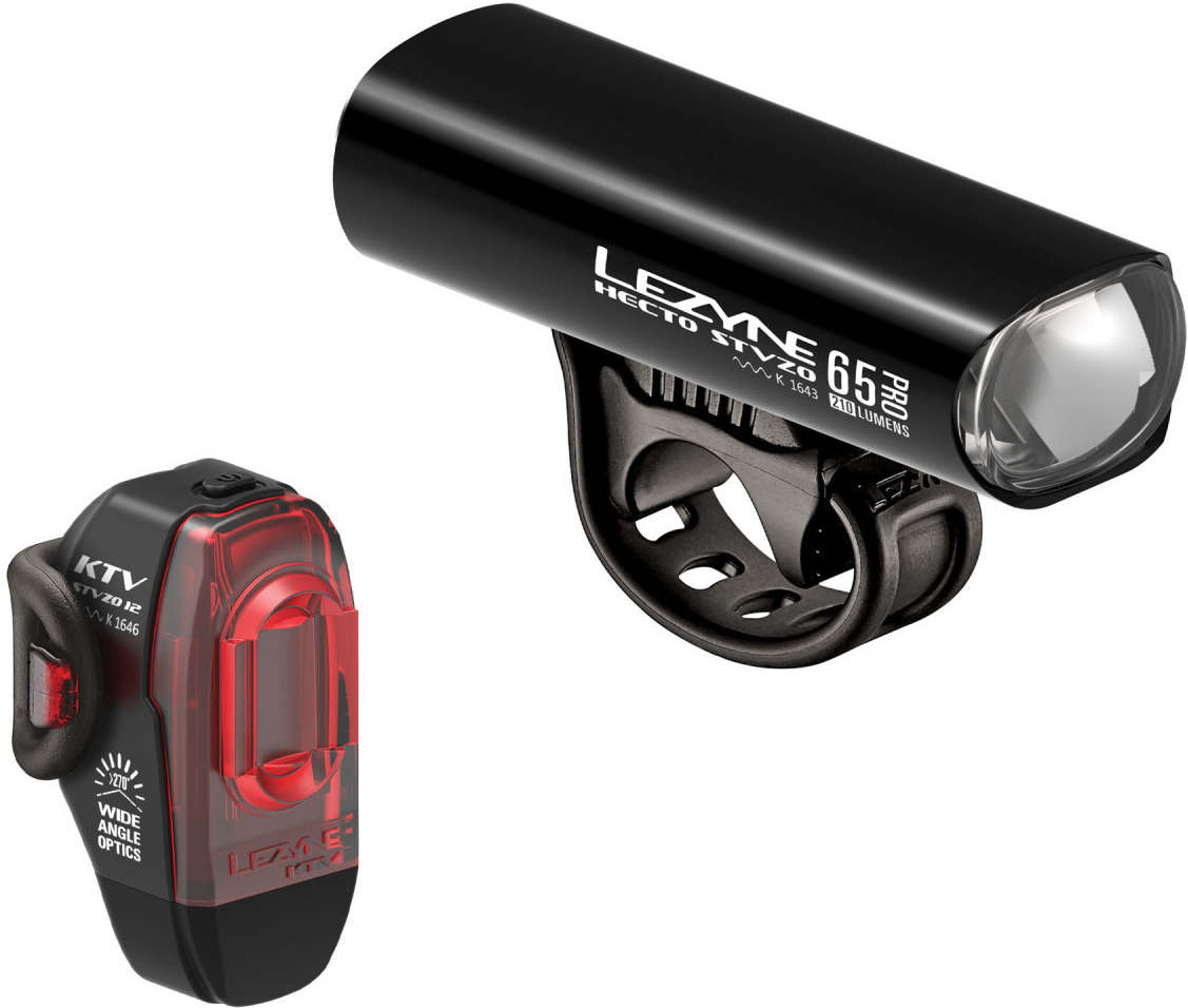 Lezyne Beleuchtungsset Hecto Pro 65 + KTV StVZO