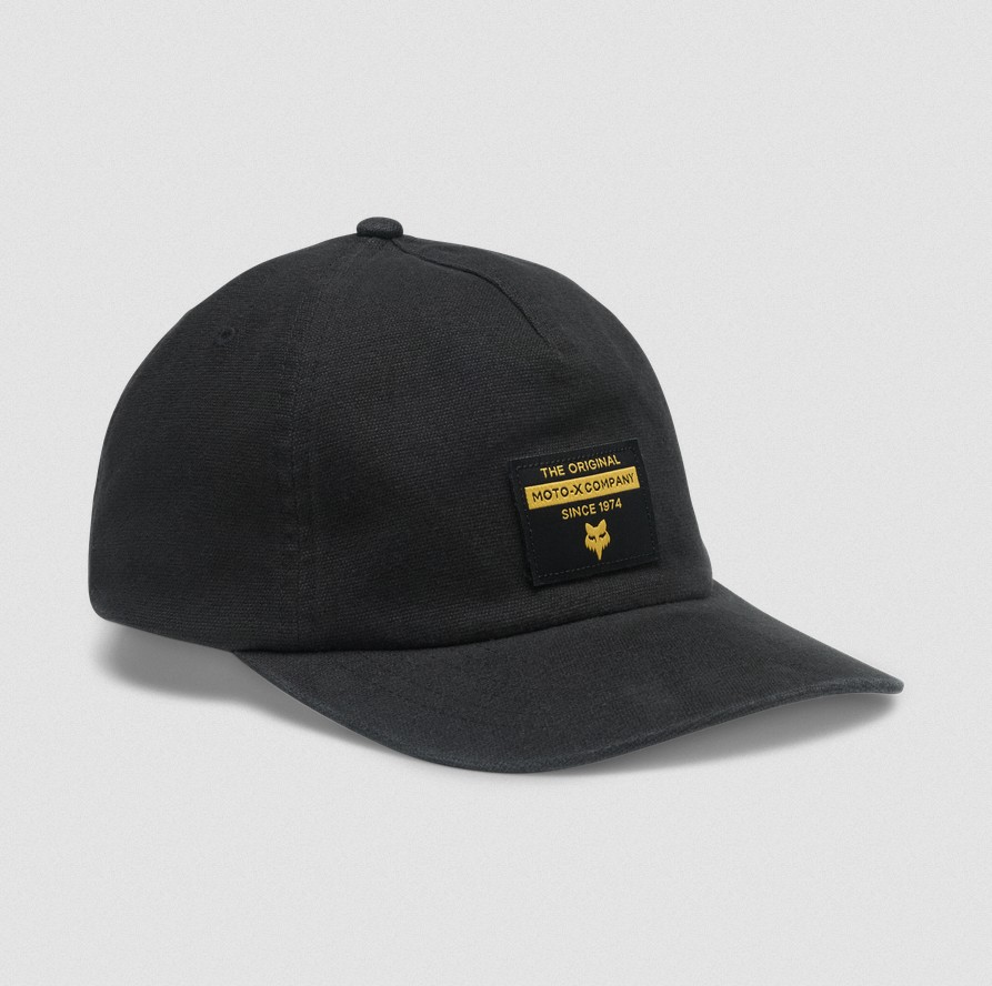 Fox Outline Adjustable Hat Schwarz