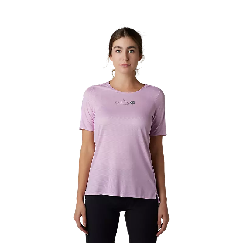 Fox Kurz Jersey Flexair Ascent Damen Rosa