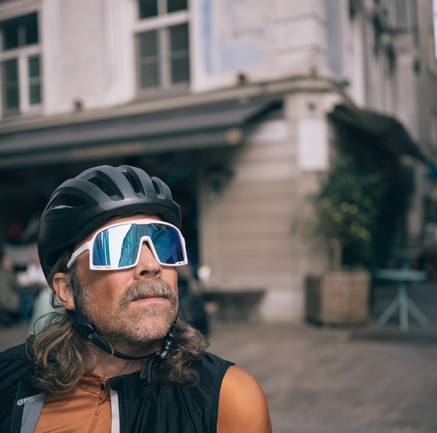 CHPO Henrik White Blue Mirror Fahrradbrille