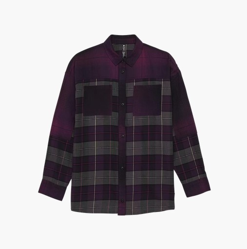 Fox Flanellhemd Oversized Dame Sangria