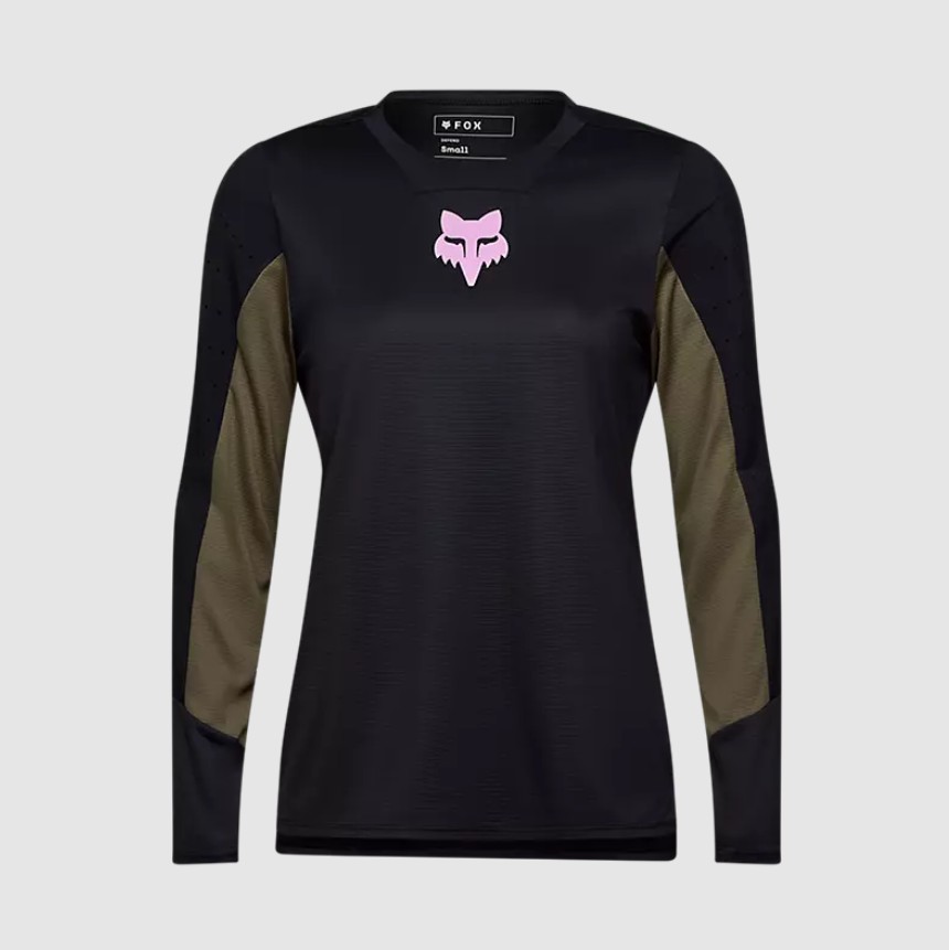 Fox Damen Defend Park Langarmtrikot Schwarz