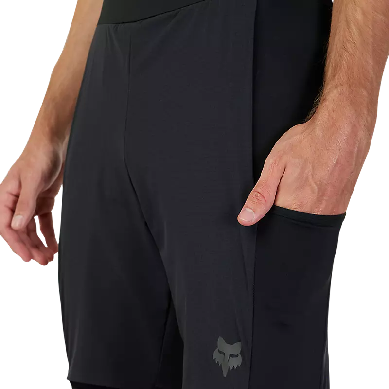 Fox Bib-Shorts Flexair Ascent Cargo Schwarz