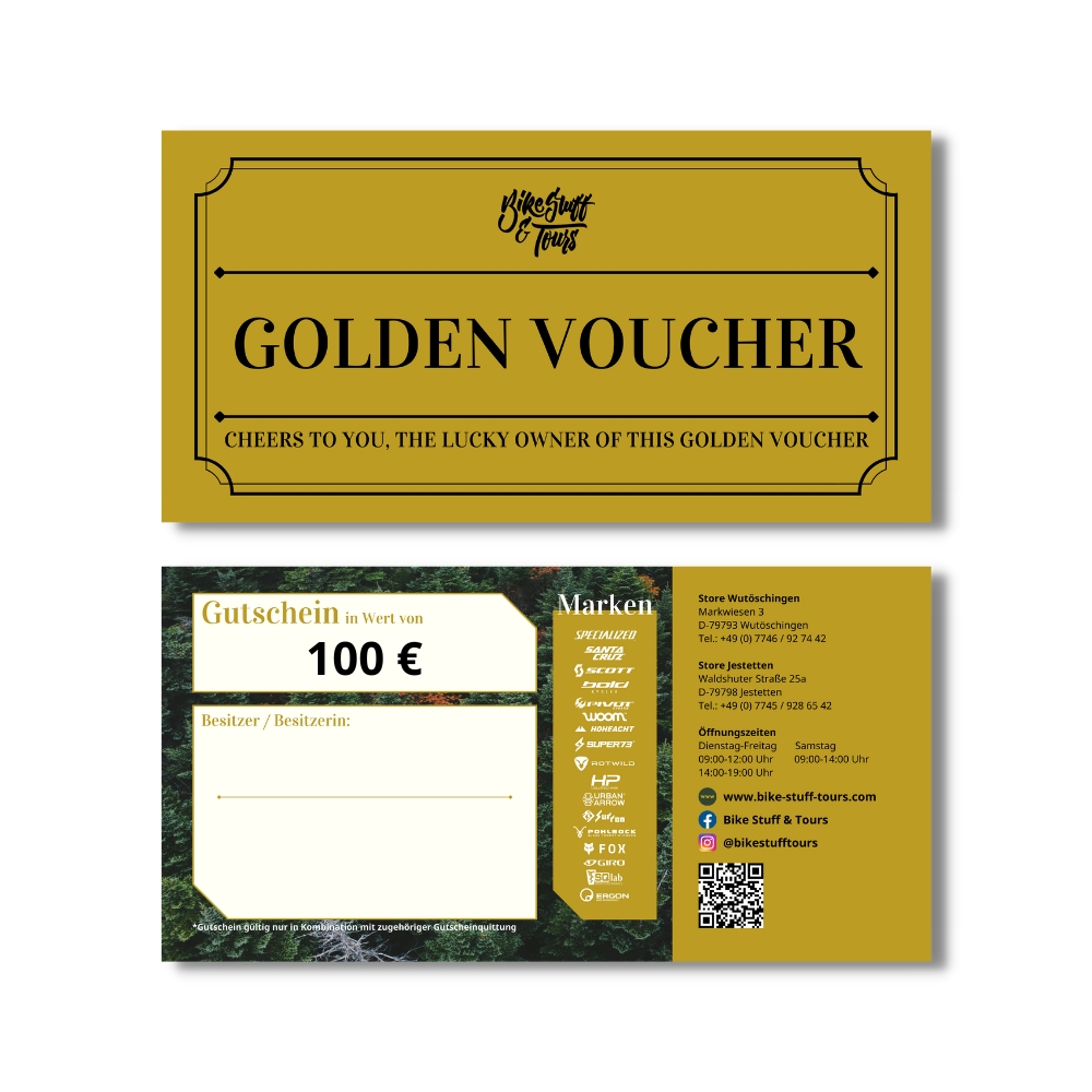 Bike Stuff & Tours Instore Gutschein 100,00 €