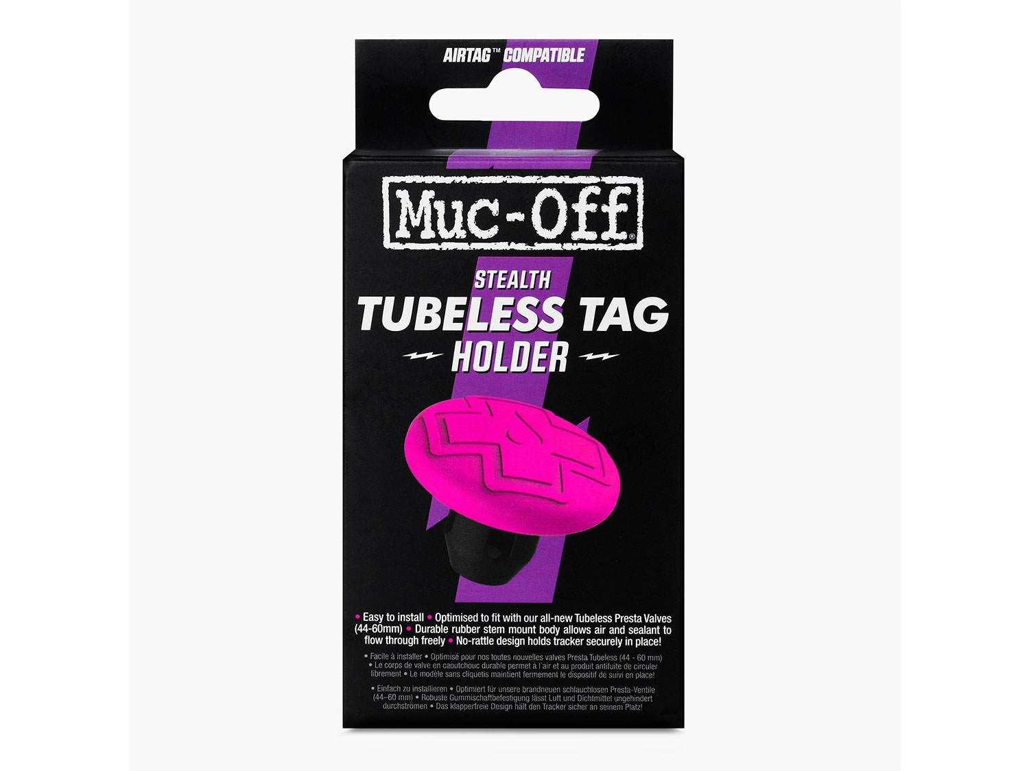 Muc Off Tubeless Tag Holder  black/pink Muc Off Tubeless Tag Holder  black/pink