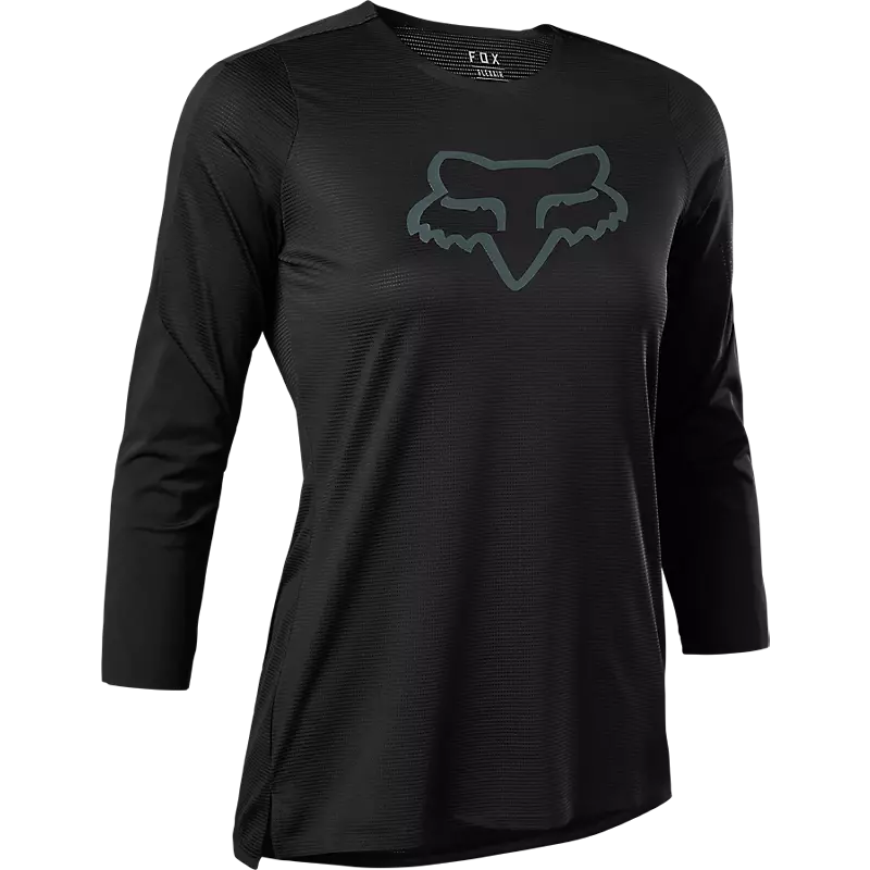 Fox Jersey Flexair Damen Mit 3/4-Ärmel Schwarz
