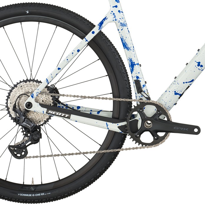 Scott Addict Gravel 30 White Splatter Blue