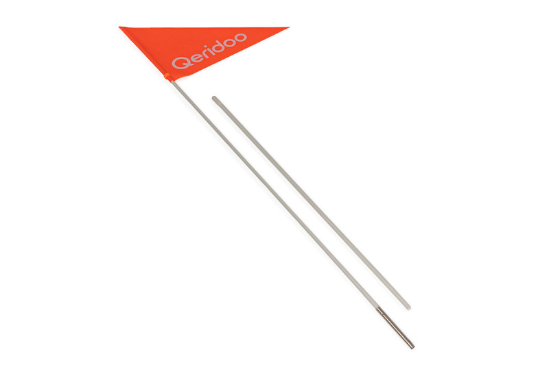 Qeridoo Fahrradanhänger-Fahne Wimpel Orange