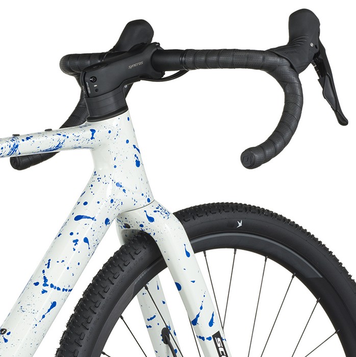 Scott Addict Gravel 30 White Splatter Blue
