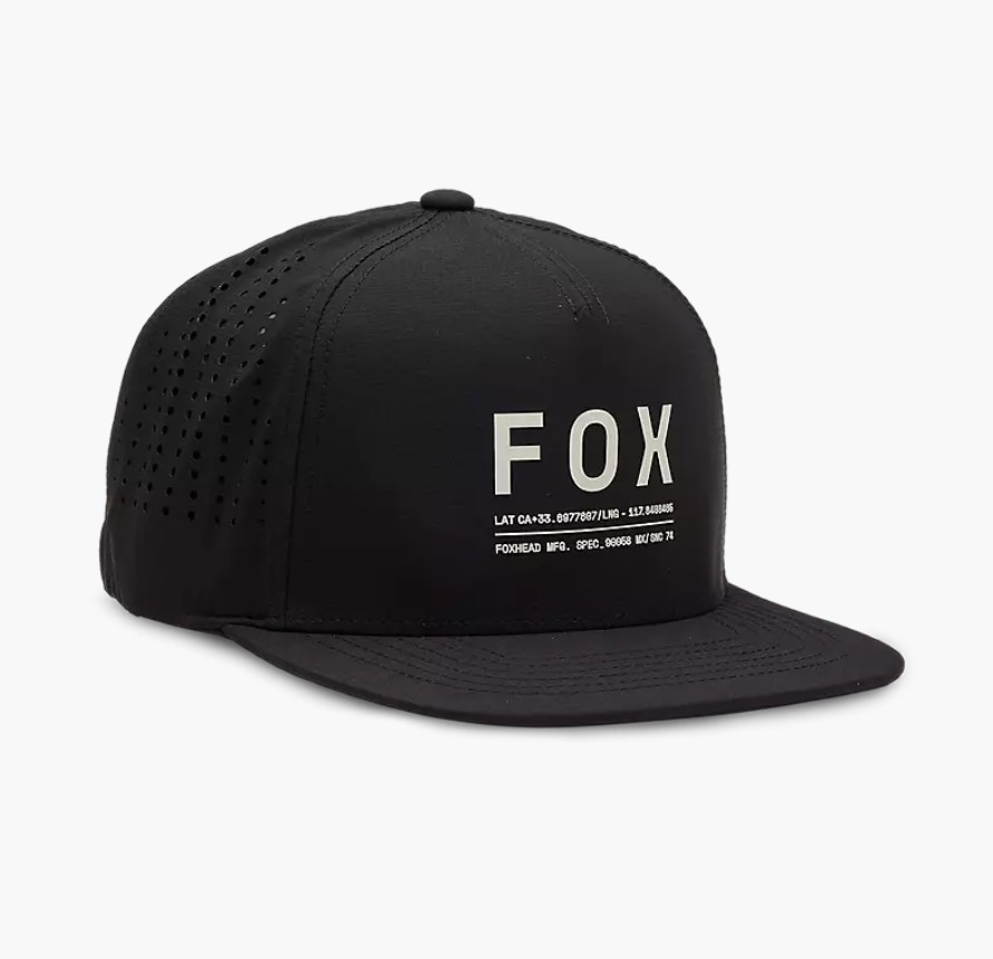 Fox Funktions Snapback Kappe Non Stop Schwarz