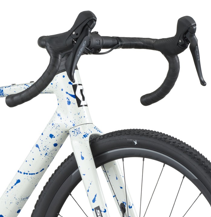 Scott Addict Gravel 30 White Splatter Blue