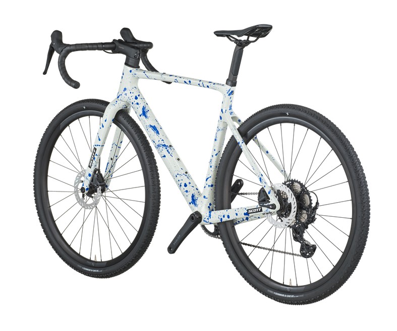 Scott Addict Gravel 30 White Splatter Blue