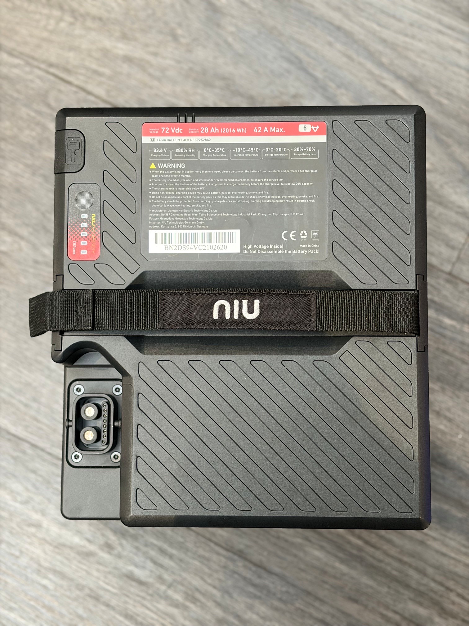 NIU Zusatzakku 72V 28Ah NQiX FQiX NQi Sport MY26