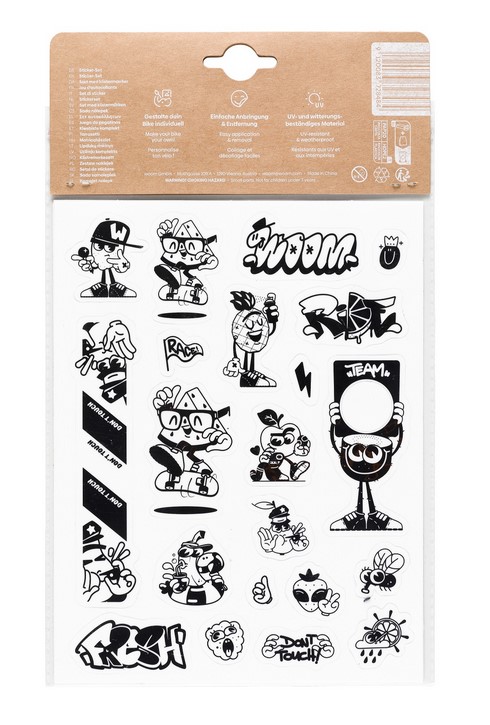 woom Rolling Rebels Sticker Set