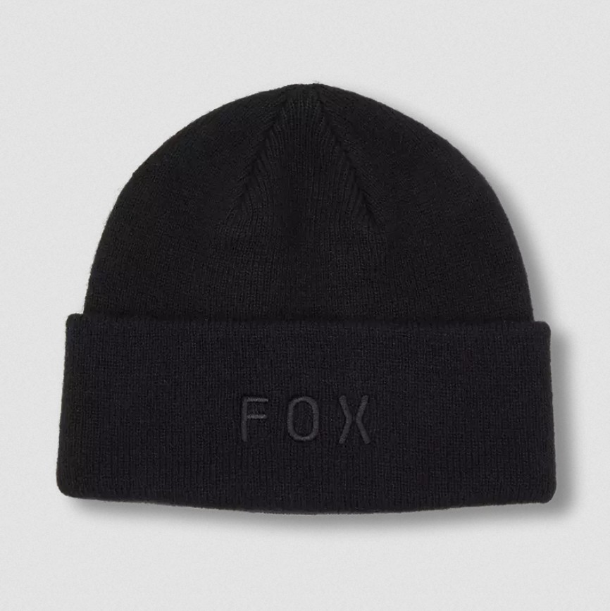 Fox Mütze Beanie Wordmark Schwarz