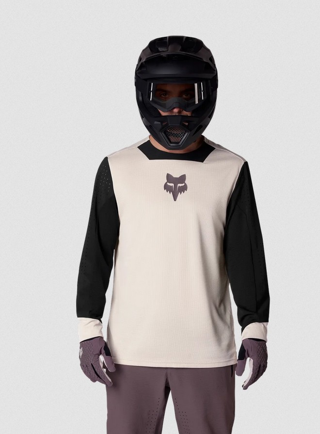 Fox Defend Park SE Langarmtrikot Kreideweiß