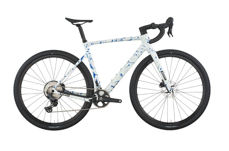 Scott Addict Gravel 30 White Splatter Blue