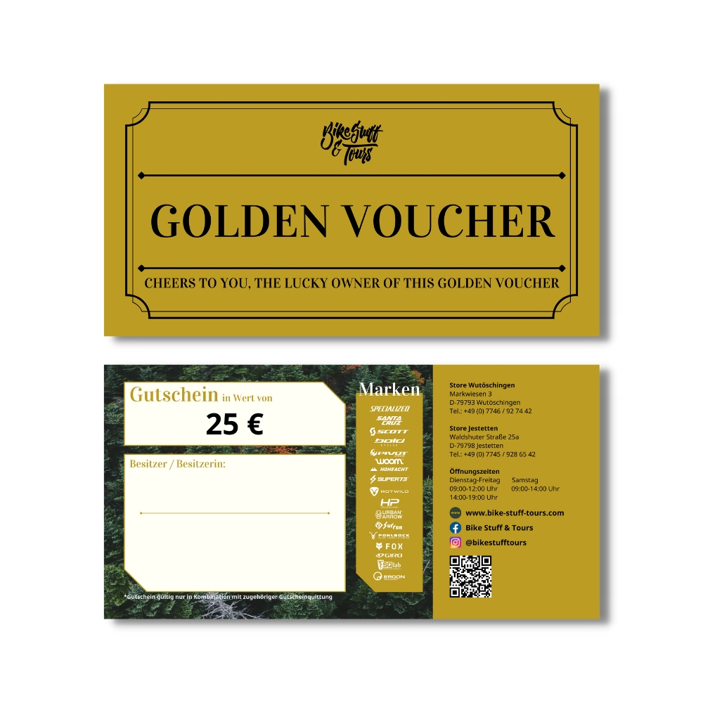 Bike Stuff & Tours Instore Gutschein 25,00 €